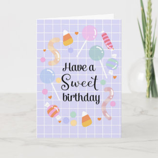Carte Joyeux Anniversaire Bonbons pour Enfants Douze Ans