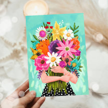 Joyeux Anniversaire Bouquet Floral Femme Maman Mèr