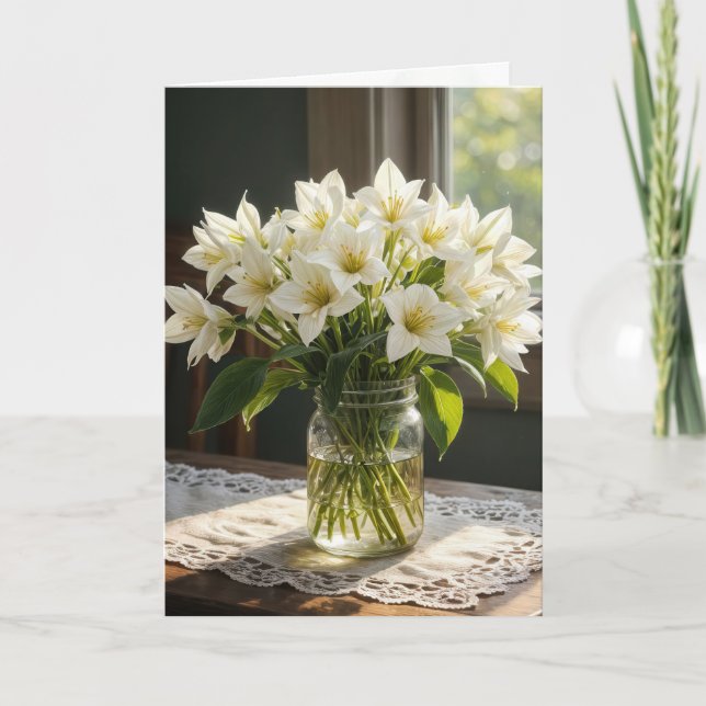 Carte Joyeux Anniversaire Bouquet Trillium (Devant)