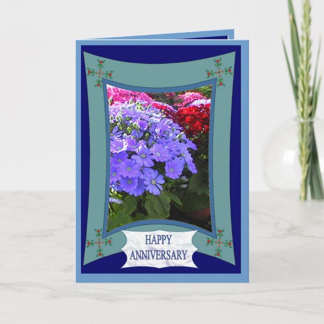 Carte Joyeux anniversaire, brillant violet (Devant)