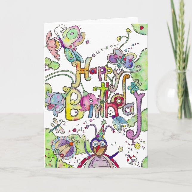 Carte Joyeux anniversaire - Bugs (Devant)