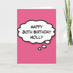 Carte JOYEUX ANNIVERSAIRE Bulle de réflexion Amusant Rét