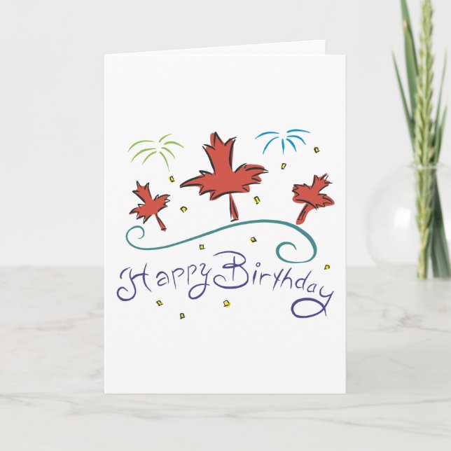 Carte Joyeux anniversaire Canada (Devant)