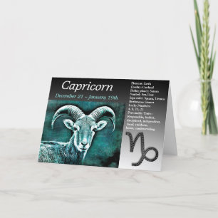 Carte Joyeux anniversaire Capricorne Horoscope Zodiac