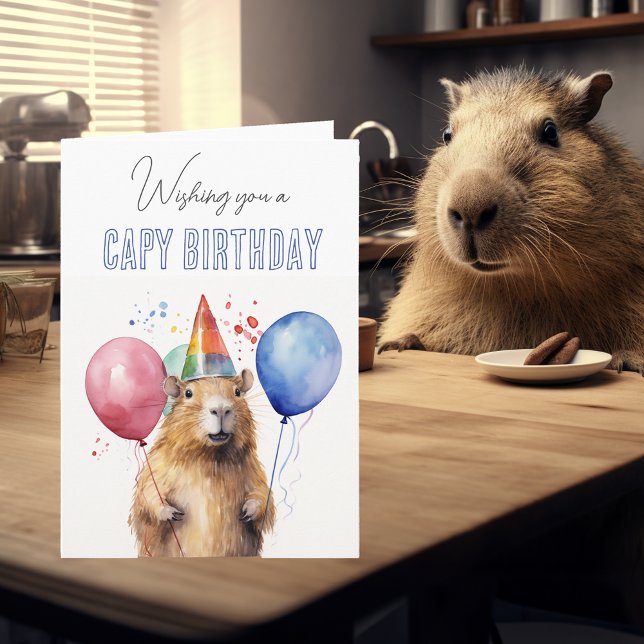 Carte Joyeux anniversaire Capy Capybara (Créateur téléchargé)