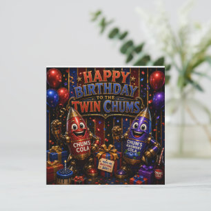 Carte Joyeux anniversaire/carte d'anniversaire de jumeau