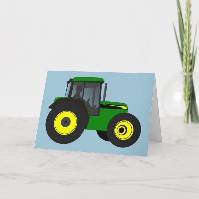 Carte Joyeux Anniversaire/Carte d'Art Tractor (Devant)