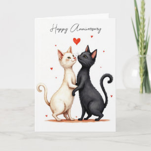 Carte Joyeux Anniversaire Chats Dansant