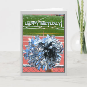 Carte Joyeux anniversaire Cheer pom pom
