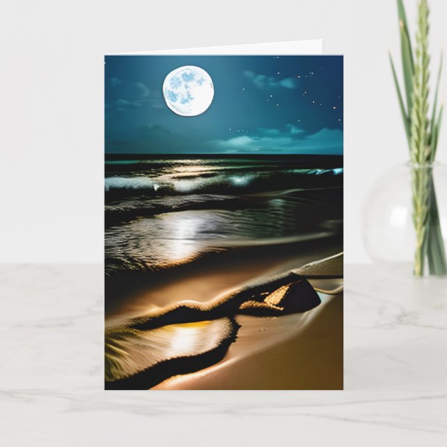 Carte Joyeux Anniversaire Chéri Beau Océan (Devant)