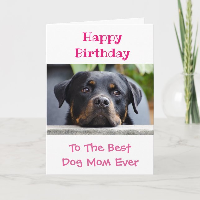 Carte Joyeux Anniversaire Chien Maman Monde meilleur jam (Devant)