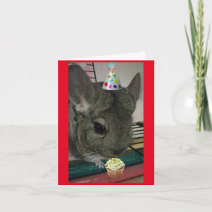 Carte Joyeux anniversaire Chinchilla