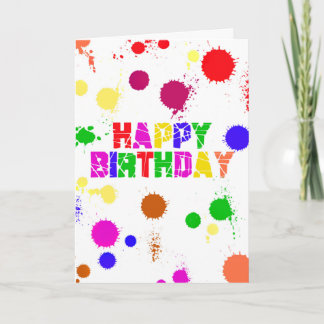 Carte Joyeux anniversaire coloré