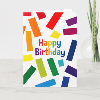 Carte Joyeux Anniversaire - coloré