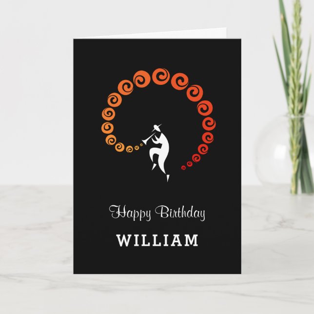 Carte Joyeux Anniversaire Cool Jazz Musicien (Devant)