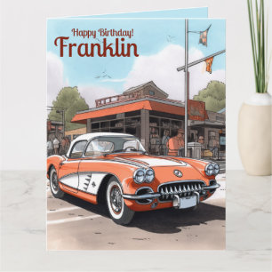Carte Joyeux Anniversaire Cool Voiture Classique Anniver