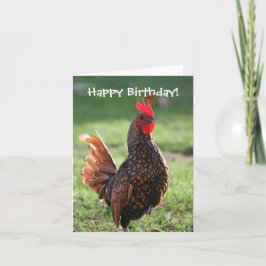 Carte Joyeux anniversaire, coq