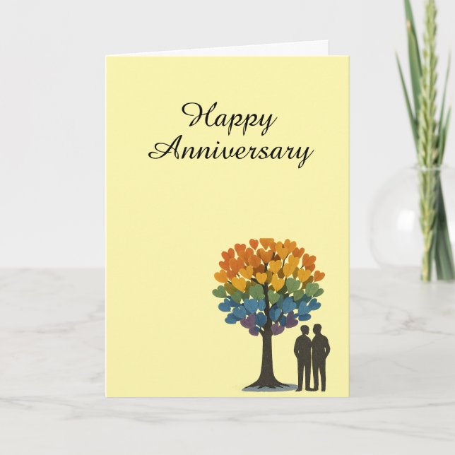 Carte Joyeux anniversaire - Couple LGBTQ+ (Devant)