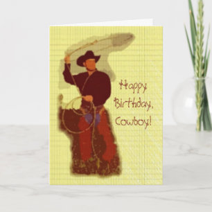 Carte Joyeux anniversaire, Cowboy !
