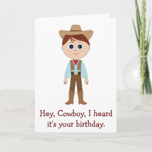 Carte Joyeux anniversaire, Cowboy pour petit-fils