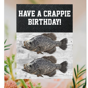 Carte Joyeux Anniversaire Crappie Pêche Pêche Pêche Pêch