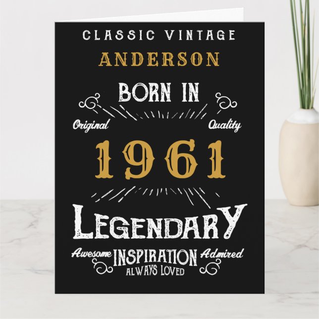 Carte Joyeux Anniversaire Créer Mon Propre Année Nom Vin (Devant)