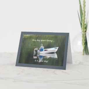 Carte Joyeux Anniversaire Custom Fishing Quote Lac en Ba