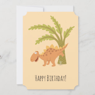 Carte Joyeux Anniversaire Cute Fun Dinosaur Dino Peeing 