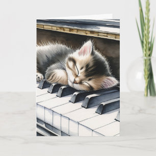 Carte Joyeux anniversaire   Cute Kitten sur Touches de p