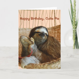 Carte Joyeux Anniversaire Cutie Pie Sloth