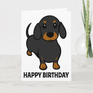 Carte Joyeux Anniversaire Dachshund Chien Chien Chien No
