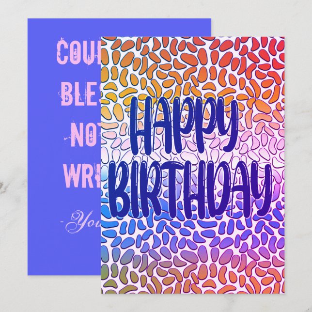 Carte Joyeux anniversaire d'amour ! (Devant / Derrière)