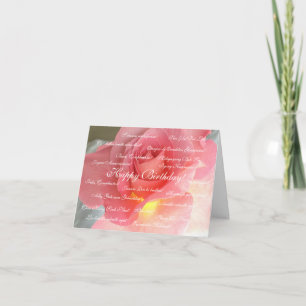 Carte Joyeux anniversaire dans beaucoup de langues