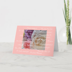 Carte Joyeux anniversaire dans de nombreuses langues