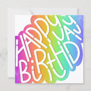 Carte Joyeux anniversaire dans la police ironique de Rai