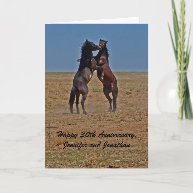 Carte Joyeux Anniversaire Danser Cheval Cliquer Vers Le  (Devant)