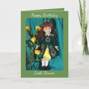 Carte Joyeux anniversaire danseuse irlandaise