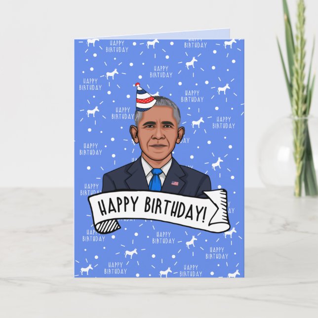 Carte Joyeux Anniversaire De Barack Obama (Devant)
