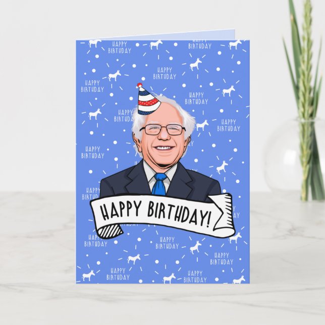 Carte Joyeux Anniversaire De Bernie Sanders (Devant)