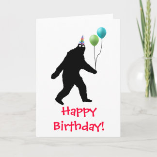 Carte Joyeux anniversaire de Bigfoot !
