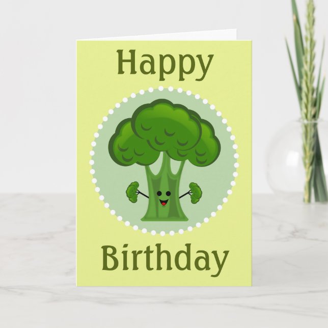 Carte Joyeux anniversaire de Broccoli (Devant)