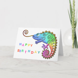 Carte Joyeux anniversaire de Chameleon