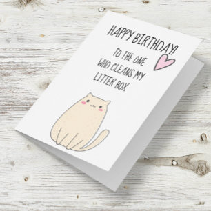 Carte Joyeux Anniversaire De Chat Funny Mignonne Humour