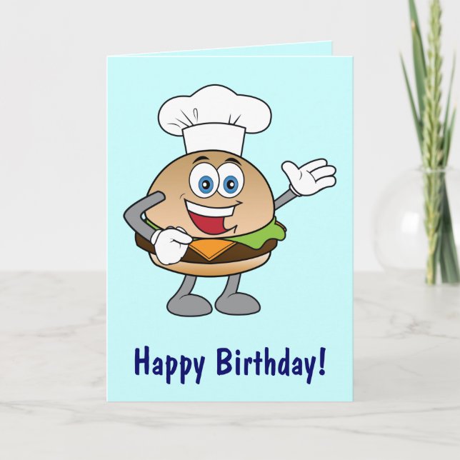 Carte Joyeux anniversaire de Cheeseburger (Devant)