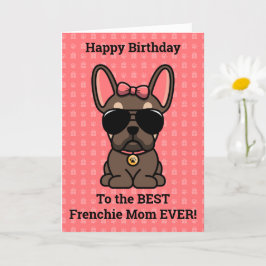 Carte Joyeux anniversaire de Chien Brown Tan French Bull