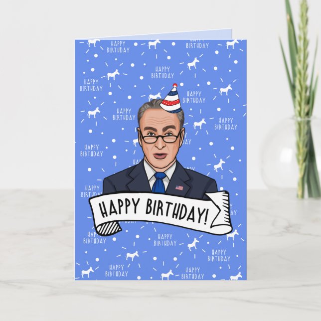 Carte Joyeux Anniversaire de Chuck Schumer (Devant)