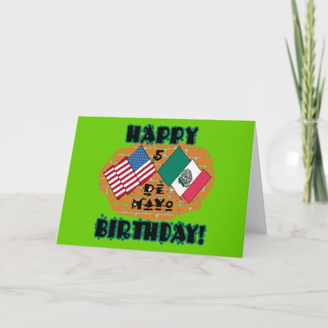 Carte Joyeux anniversaire de Cinco De Mayo (Devant)