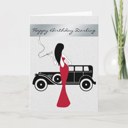 Carte Joyeux Anniversaire De Femme Chic Elegante Zazzle Ch