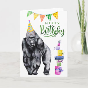 Carte Joyeux Anniversaire de Gorilla