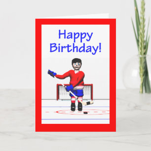 Carte Joyeux anniversaire de hockey